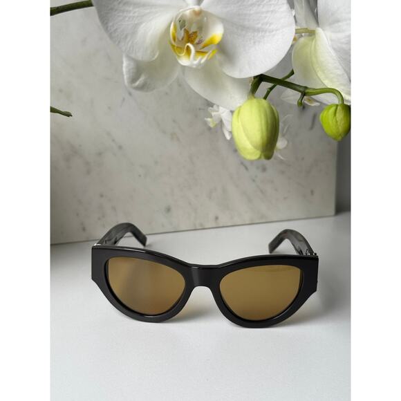 NEW Saint Laurent SLM94/F Brown Gold Cat Eye Sunglasses main image 8